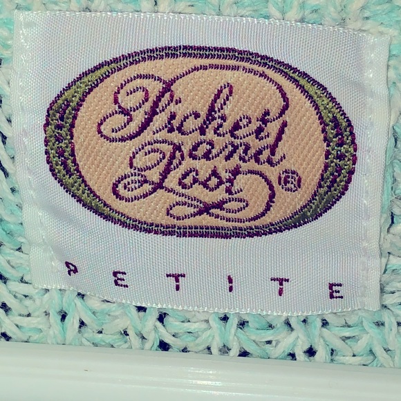 Vintage Picket And Post V-Neck Sweater 3/4 Sleeves - Picture 6 of 9